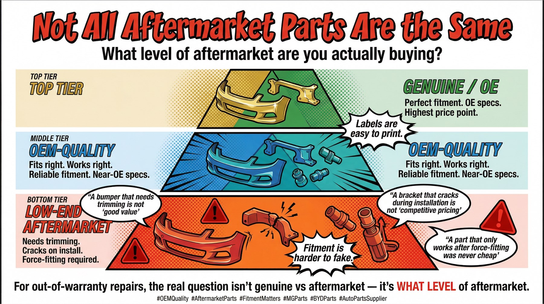 Aftermarket quality levels