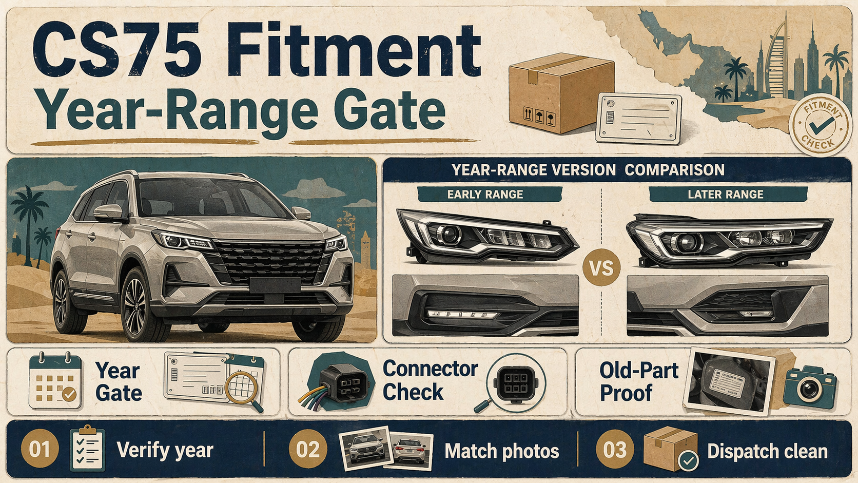 Changan CS75 Year-Range Fitment: How Can Gulf Workshops Reduce Wrong-Version Dispatch? cover image