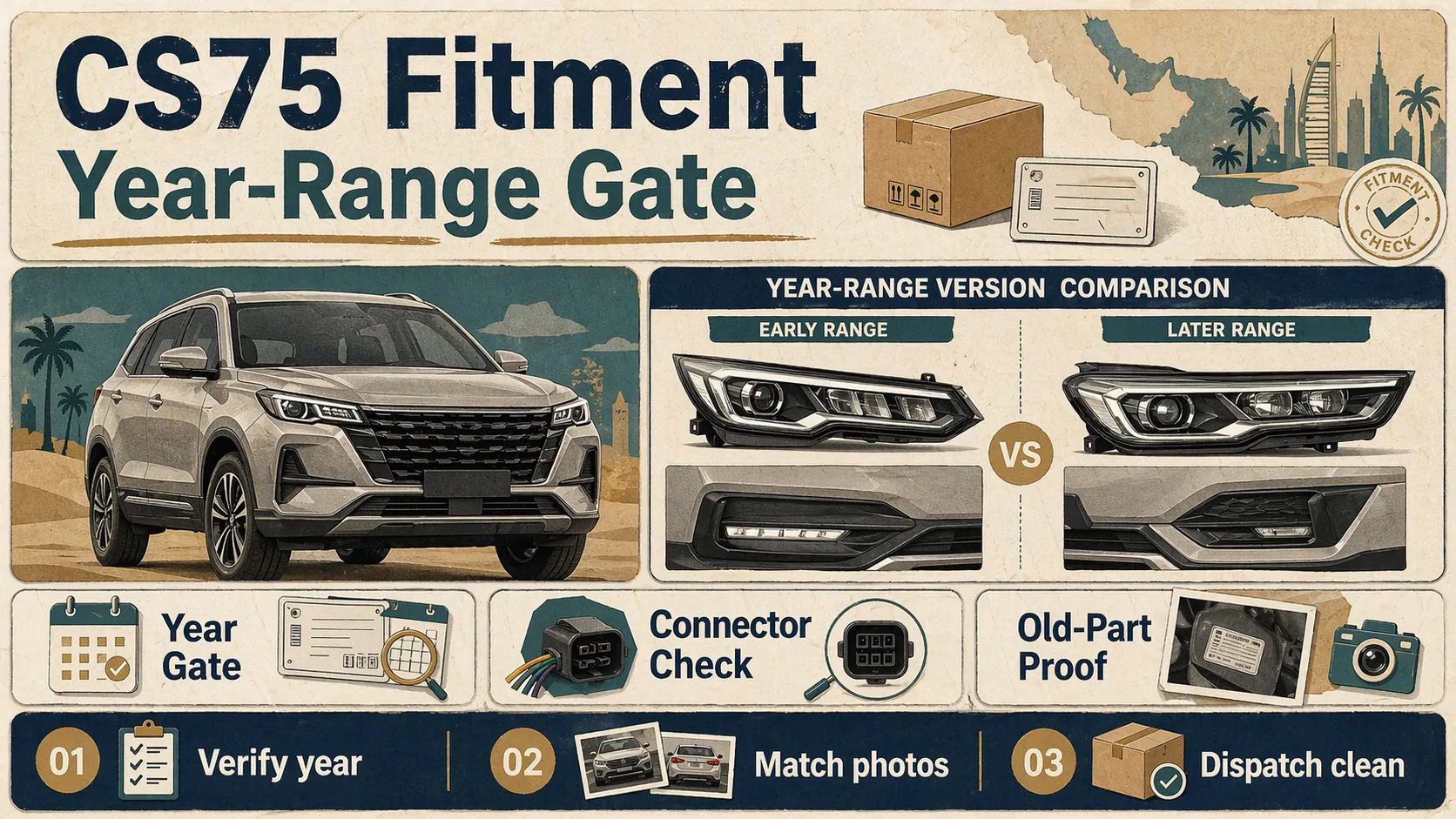 Changan CS75 Year-Range Fitment: How Can Gulf Workshops Reduce Wrong-Version Dispatch? cover image