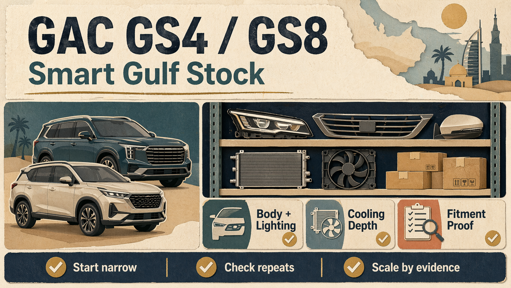 GAC GS4 and GS8 Aftermarket Parts Guide: How Should Gulf Distributors Build Stock Without Overloading Shelves? cover image