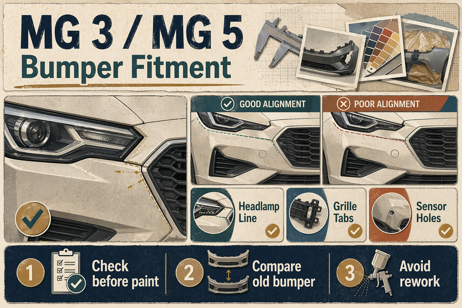 MG 3 and MG 5 Bumper Fitment: How Can Workshops Prevent Headlamp-Line Rework Before Paint? cover image